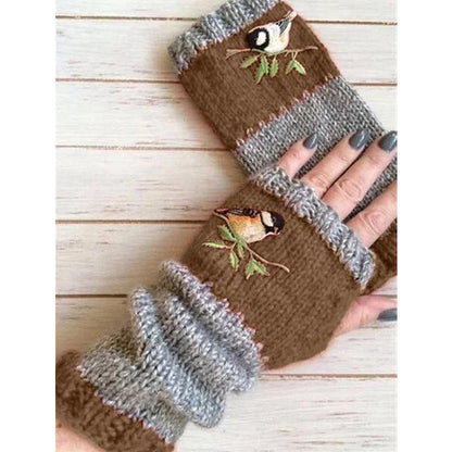 ❄️Black Friday Sale 50% OFF!!🐱Winter Warm Half Finger Knitted Gloves