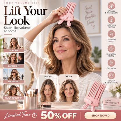 💇‍♀️✨Rechargeable Hair Root Volumizing Clip – Lifts Roots, Adds Volume, Portable & Easy to Use